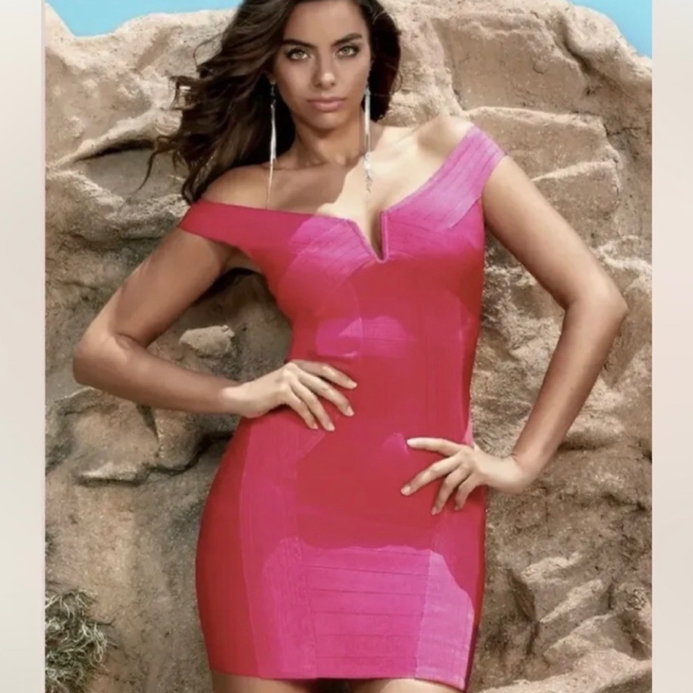 Sexy pink Marciano bandage dress